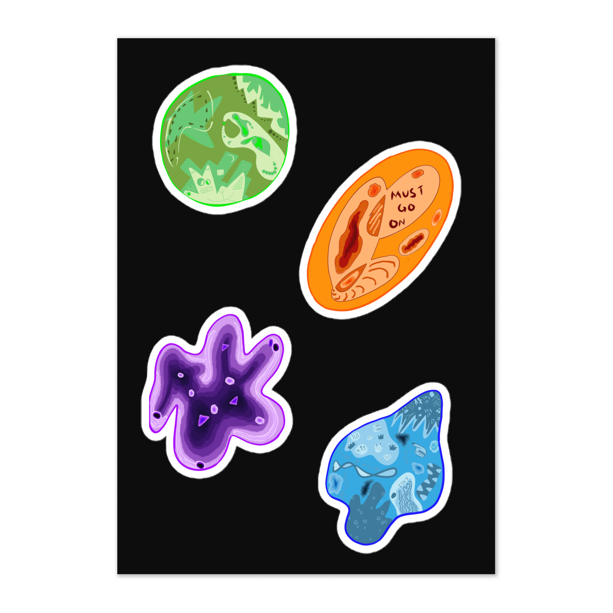 G2BH Amoeba Stickers
